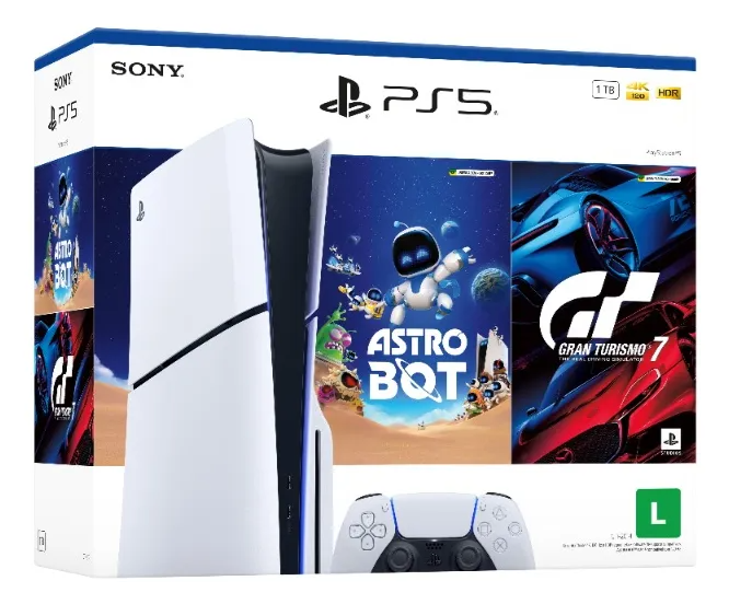 Console Playstation®5 Slim Disk - Pacote Astro Bot E Gran Turismo 7 Branco