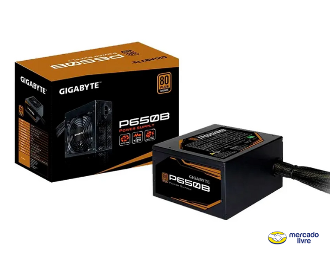 Fonte De Alimentação Para Pc P650g Gold Gigabyte 650w Preto